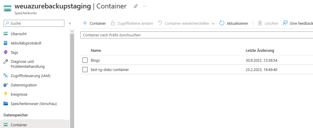 test rg disks container
