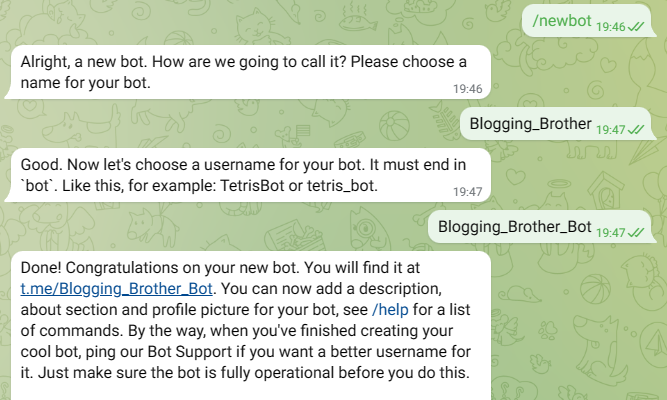 Telegram Bot einrichten