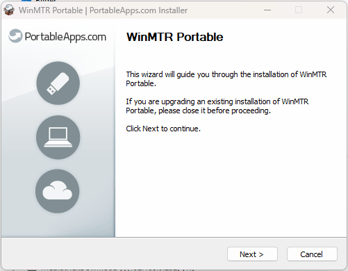 WinMTR Installation