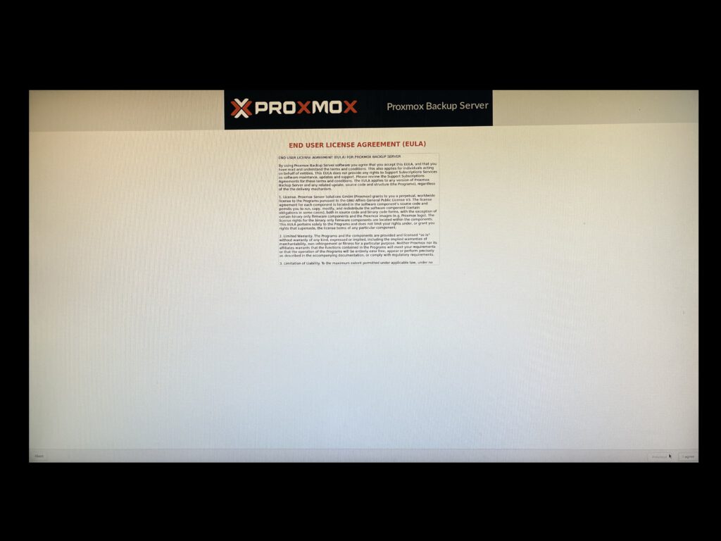 3. Proxmox Backup Server Lizenzvereinbarung